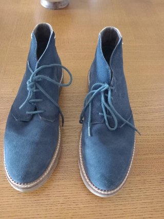 Botas de ante azul para hombre