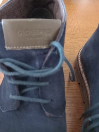 Botas de ante azul para hombre