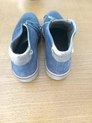 Botas de ante azul para hombre