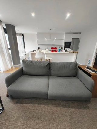 Sofá Cama Gris 3 Plazas Kave Home