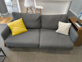 Sofá Cama Gris 3 Plazas Kave Home