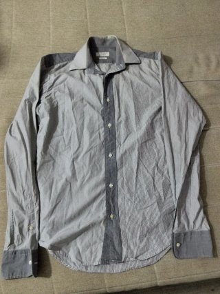 Camisa de vestir gris hombre