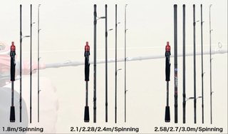 Cañas BIUTIFU de spinning de diferentes medidas