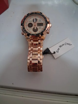 Lote de 2 Relojes Eve Mon Cruz Negro y Marrón