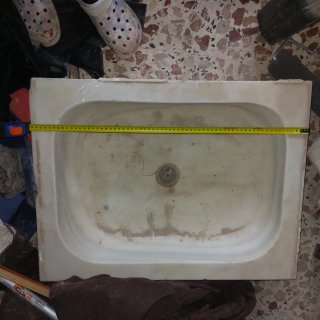 Fregadero de mármol blanco