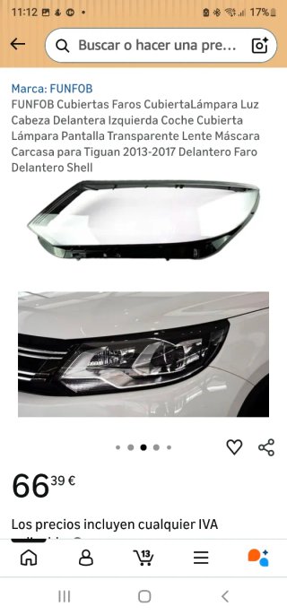 Cristal Faro VW Tiguan Derecho