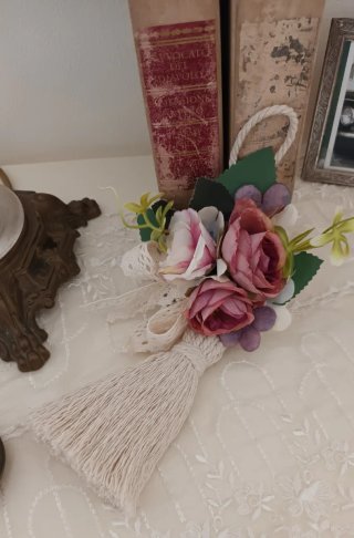 Nappina Macramè Shabby Chic Fiori