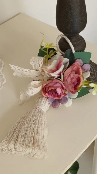 Nappina Macramè Shabby Chic Fiori