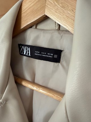 Chaqueta Biker Zara Beige