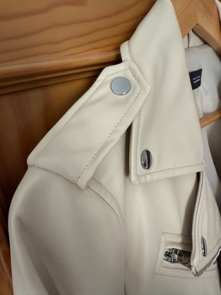 Chaqueta Biker Zara Beige