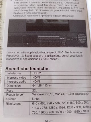 Scheda Acquisizione Video HD