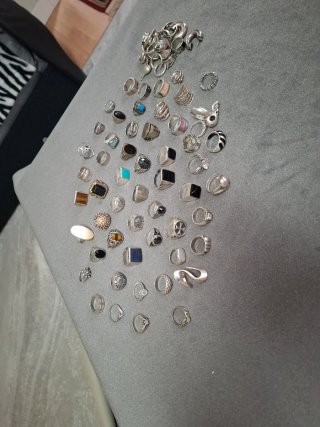 Lote Anillos Plata Hombre y Mujer