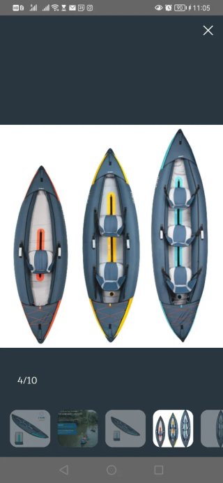 Kayak hinchable Decathlon 3 plazas