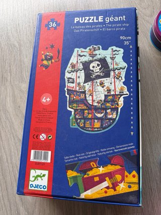 Puzzle Gigante Piratas Djeco 36 Piezas