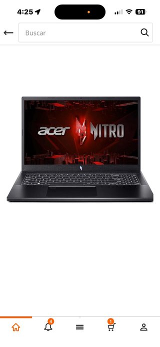Portátil Gamer Acer Nitro ANV15-51/gráfica 4060