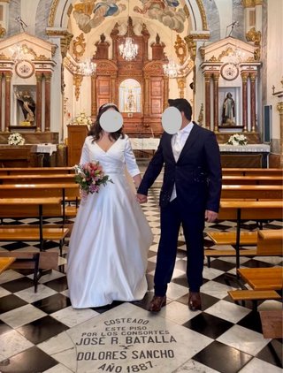 Vestido de Novia Blanco Ivory/champán