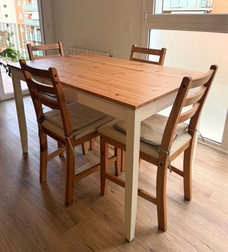 Mesa ikea comedor madera y 4 sillas