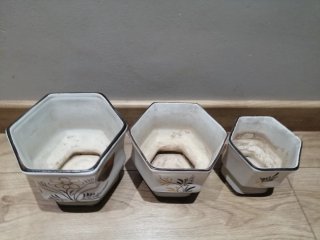 3 Maceteros Cerámica Italianos