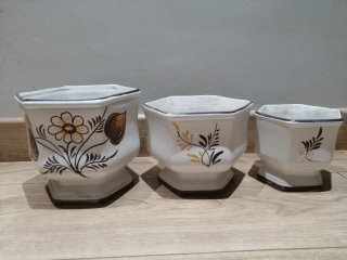 3 Maceteros Cerámica Italianos
