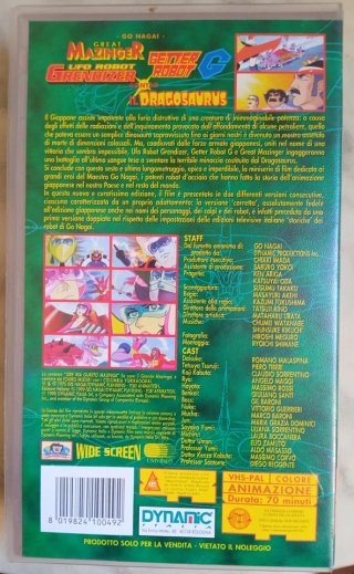Vhs Great Mazinger Getter Rrobot e Ufo Robot Grend