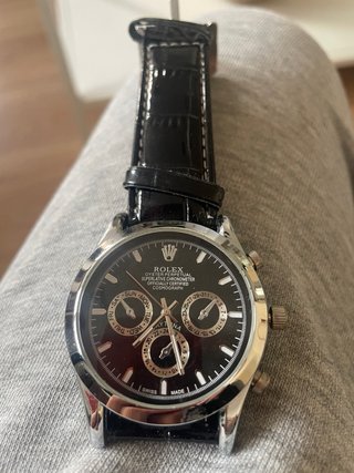 Reloj Rolex Daytona Negro Correa Piel