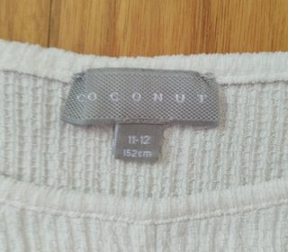 Blusa Blanca Coconut Niña Manga Larga