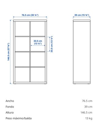 Mueble Estantería para Vinilos Blanco