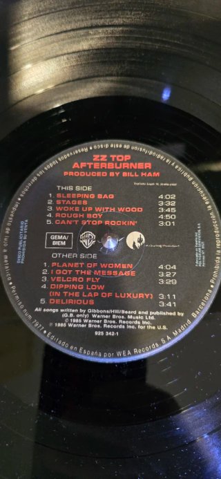 ZZ Top Afterburner Vinilo LP