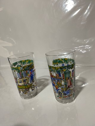 Vasos Lumirac Vintage Escena Urbana