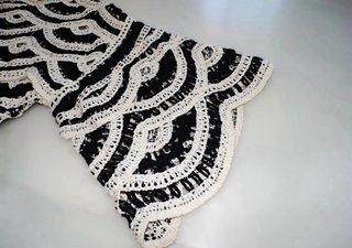 Jersey Crochet Negro y Blanco Talla Única