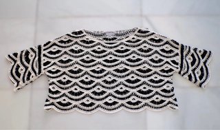 Jersey Crochet Negro y Blanco Talla Única