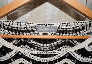 Jersey Crochet Negro y Blanco Talla Única