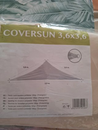 Toldo vela beige nuevo
