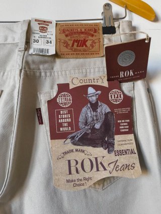 ROK Jeans Talla 30/34 Beige Nuevos con etiquetas