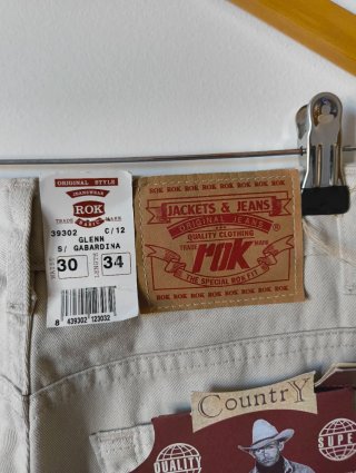 ROK Jeans Talla 30/34 Beige Nuevos con etiquetas