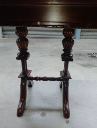 Tavolo da gioco in legno e pelle