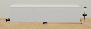 Estanteria con puertas BESTA de Ikea de 180x41x39