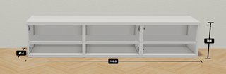 Estanteria con puertas BESTA de Ikea de 180x41x39