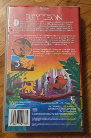 El Rey León VHS Disney