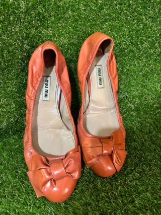 Bailarinas Miu Miu Naranja/Rosa