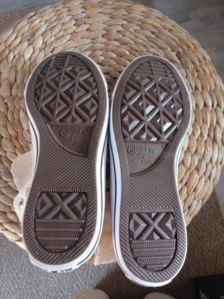Zapatillas Converse Altas Beige Nuevas