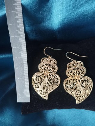 Pendientes Corazón de Viana dorados.