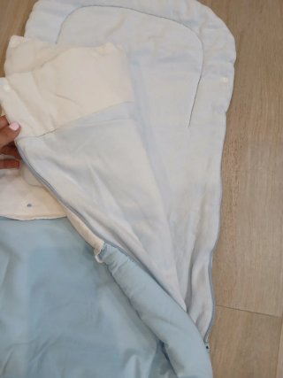 Saco para cuco o minicuna azul y blanco