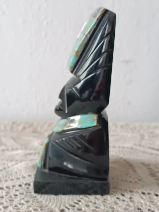 Figura Azteca Obsidiana Turquesa Nacar