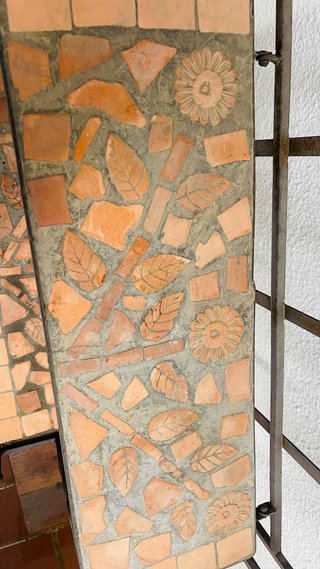 Estantería de jardín hierro y cerámica