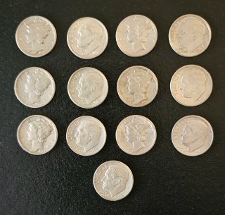Monedas de plata Mercury (Dimes)