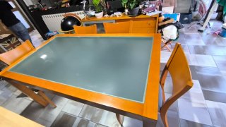 Mesa Comedor Cristal 160x90cm Madera