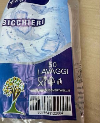 500 Bicchieri Very Well 200cc/50 lavaggi