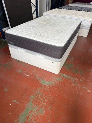 Canape Flex 135x190 Madera Blanco Ártico con Colch
