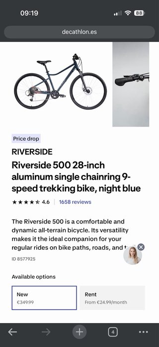 Bicicleta 27.5”/19”